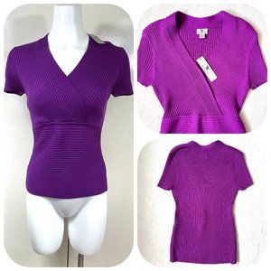 NWT Worthington silk blend knit v neck top